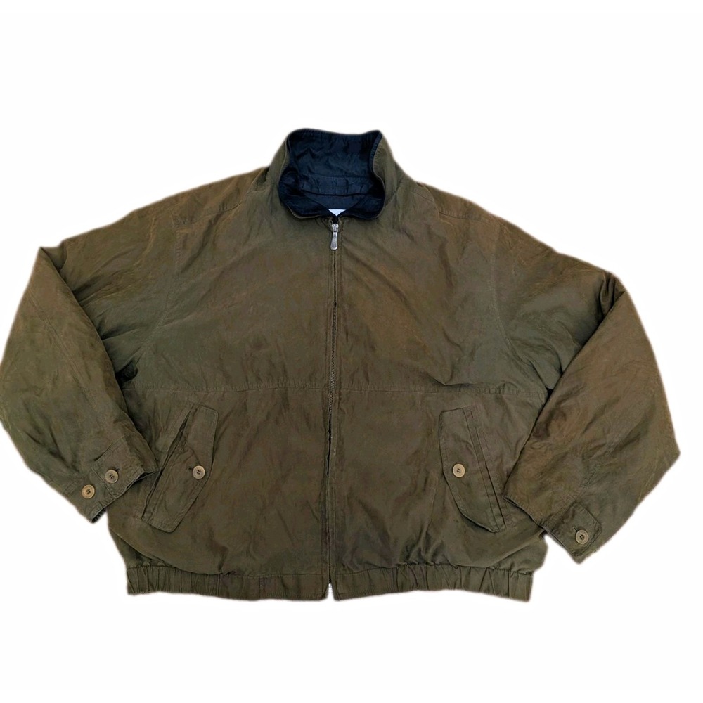 London Fog Sterling Edition Men's XL Olive Jacket Removable Quilted Liner
